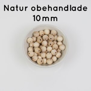 Obehandlade träpärlor 10mm