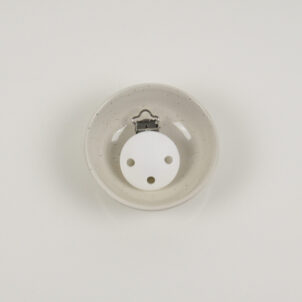Silikonclips - rund vit
