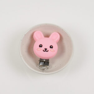 Silikonclips - rosa kanin