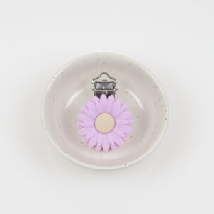 Silikonclips - lila blomma