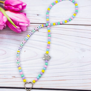 Nyckelkedja Undersköterska - pastell halsband kanin